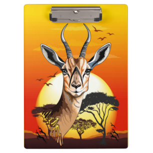 Gazelle African Antelope Wild  Animal Clipboard