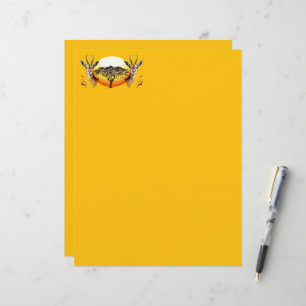 Gazelle African Antelope Wild  Animal Custom Letterhead