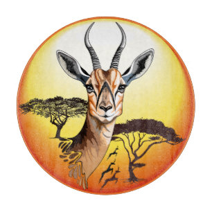 Gazelle African Antelope Wild  Animal Cutting Board