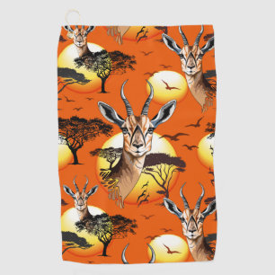 Gazelle African Antelope Wild Animal Golf Towel
