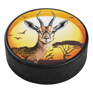 Gazelle African Antelope Wild  Animal Hockey Puck