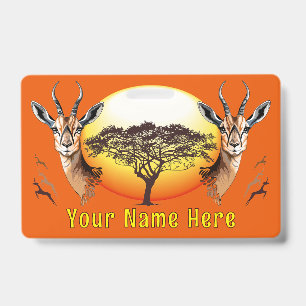 Gazelle African Antelope Wild  Animal ID Badge