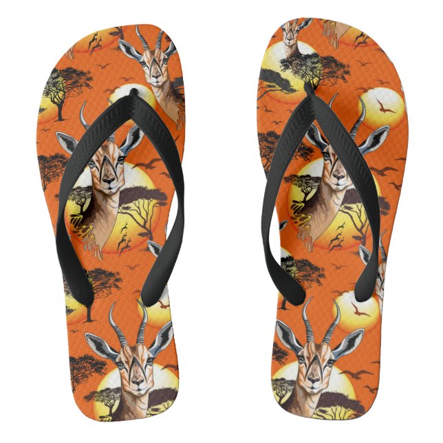 Gazelle African Antelope Wild  Animal Jandals (Footbed)