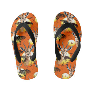 Gazelle African Antelope Wild  Animal Kid's Jandals