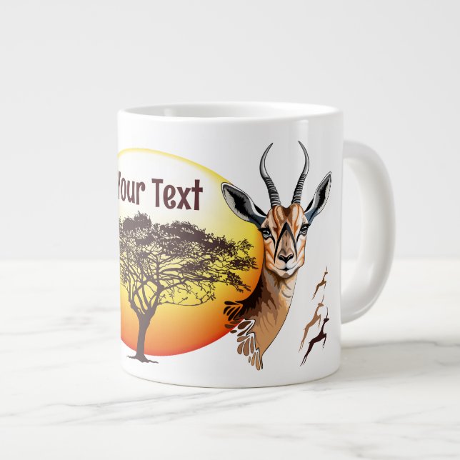 Gazelle African Antelope Wild  Animal Large Coffee Mug (Front Right)