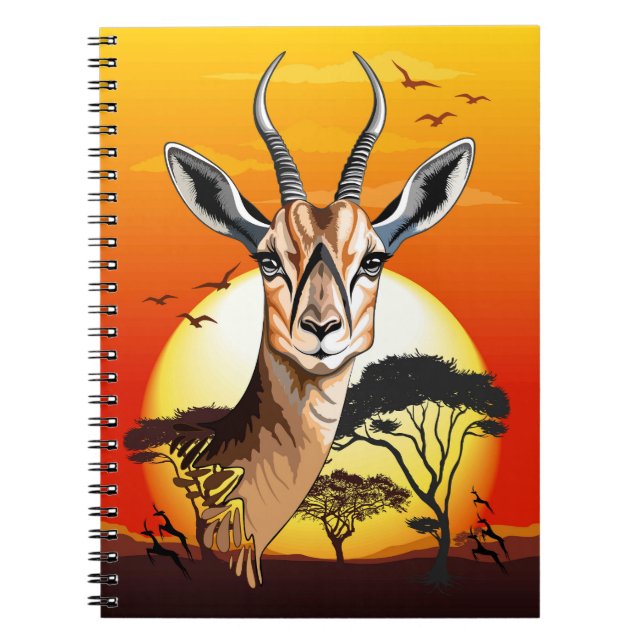 Gazelle African Antelope Wild  Animal Notebook (Front)