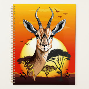 Gazelle African Antelope Wild Animal Planner