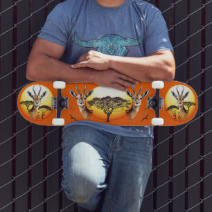 Gazelle African Antelope Wild Animal Skateboard