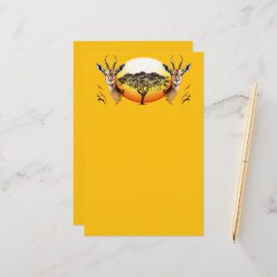 Gazelle African Antelope Wild Animal Stationery