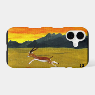 Gazelle at Sunset Wildlife Art Personalised