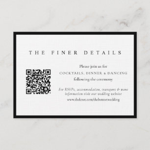 [GAZELLE] Black & White Wedding Details Card