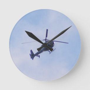 Gazelle Helicopter Round Clock