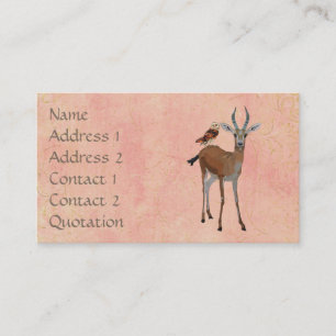 GAZELLE & OWL BLUSH Business Card