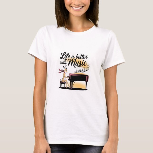 gazelle piano T-Shirt (Front)