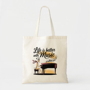 gazelle piano tote bag
