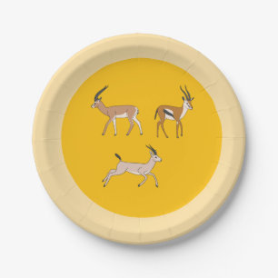 Gazelles Paper Plate