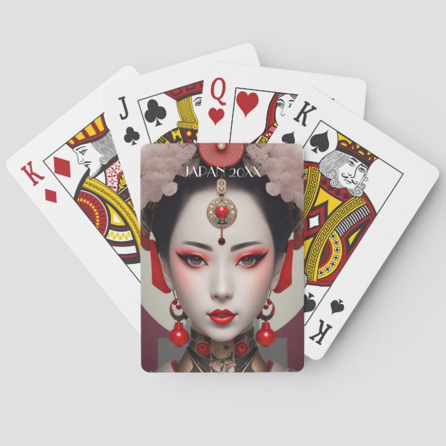 Gazing Geisha Playing Cards (Back)