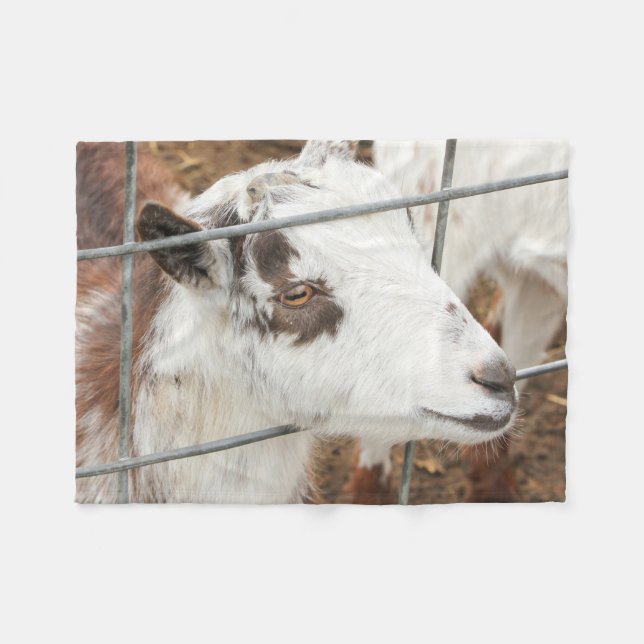 Gazing Goat Fleece Blanket (Front (Horizontal))