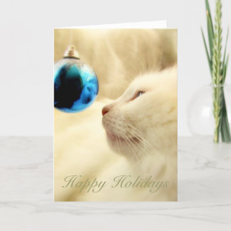 Gazing Upon A Blue Star Holiday Card