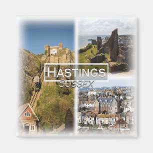 GB0151 Europe, England, Sussex, Hastings, Fridge Magnet