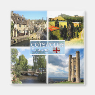 GB Cotswold - Castle Combe - Panorama Field - Magnet