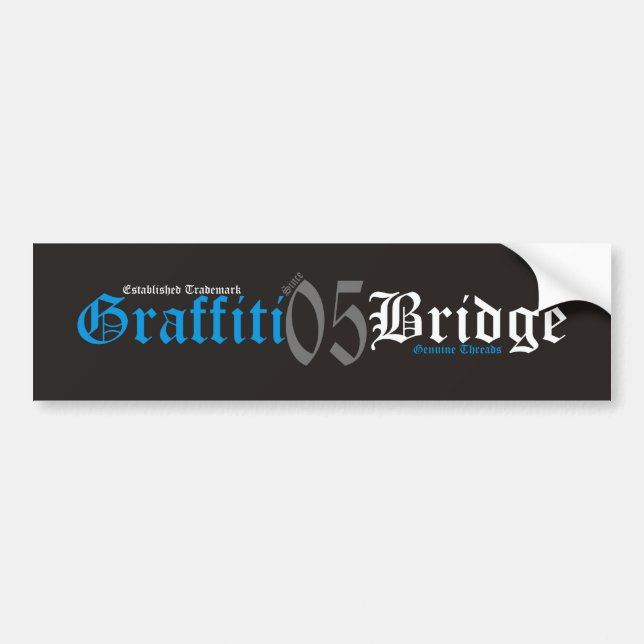 GB GENUINE THREADS BLUE BUMPER STICKER (Front)