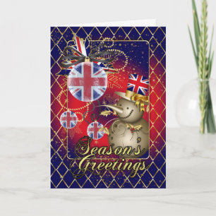 GB Patriotic Christmas Card - Season's Greetings S