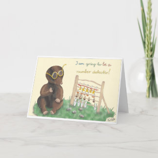 GB School enrollment card, lovingly hand-drawn boy Card