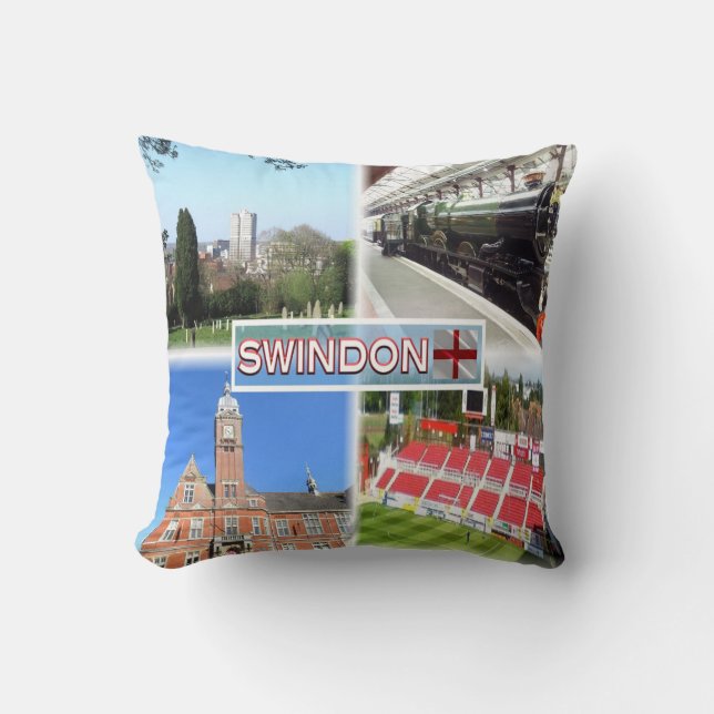 GB Swindon ^ Town Centre - Railway Museum - Town Cushion (Front)