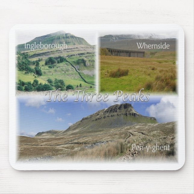 GB United Kingdom - England - The Three Peaks - Mouse Pad (Front)