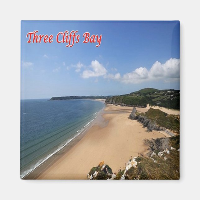 GB - Welsh - Three Cliffs Bay Magnet (Front)
