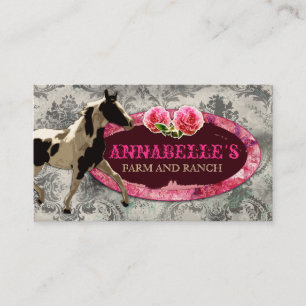 GC "AnnaBelles" Horse Ranch Vintage Grey Business Card