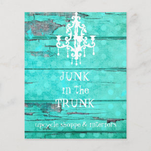 GC Aqua Vintage Wood Chandelier Flyer