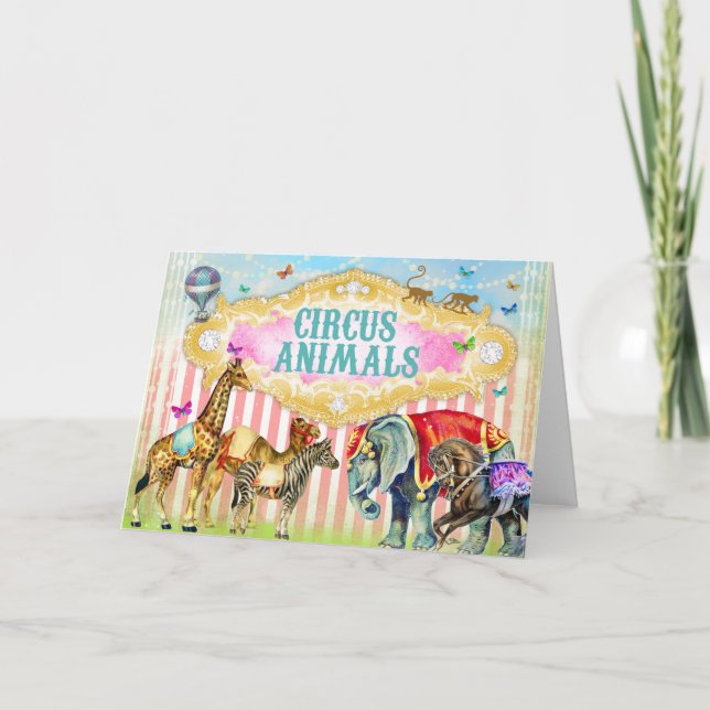 GC CIRCUS ANIMALS  FOOD CARD (Front)
