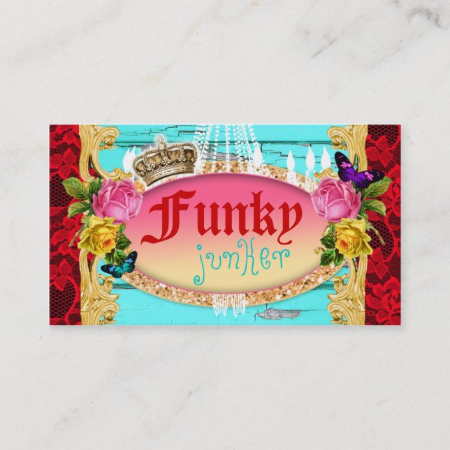 GC Funky Junker Consignment Decor Business Card (Front)