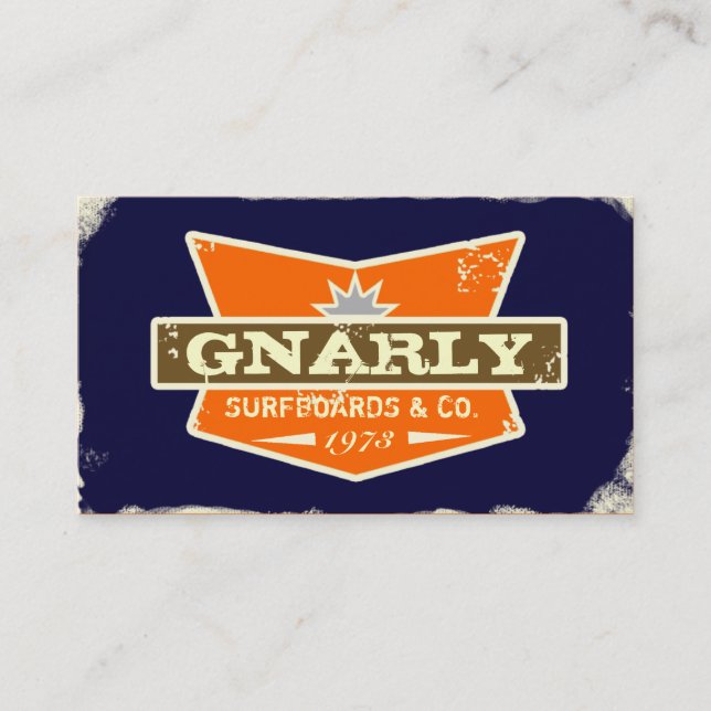 GC | Gnarly Navy | Orange Business Card (Front)