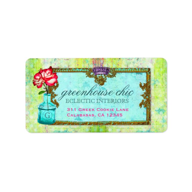 GC Greenhouse Chic Label (Front)