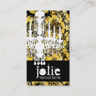 GC Jolie Chandelier Bee Damask Business Card