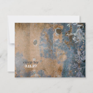 GC | Lusciously Rustic RSVP  | Golden Metallic Card