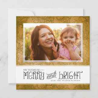 GC | May Your Days Be Merry & Bright Brown Holiday Card