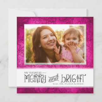 GC | May Your Days Be Merry & Bright Pink Holiday Card