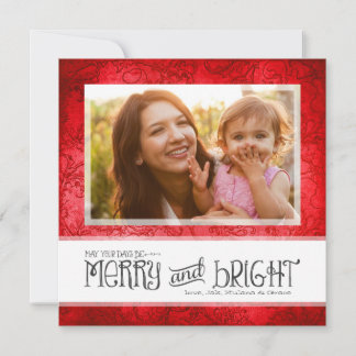 GC | May Your Days Be Merry & Bright Red Holiday Card