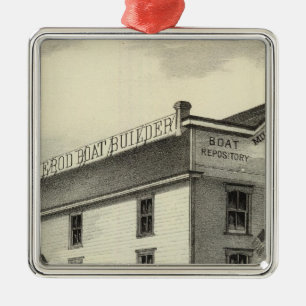 GC Ormerod, the Boat Builder, Asbury Park, NJ Metal Tree Decoration