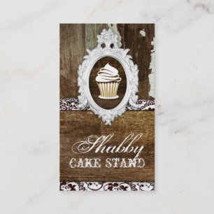 GC Shabby Cake Stand Baroque Frame Business Card