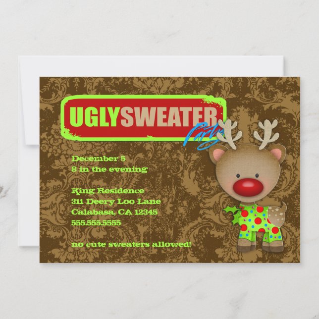 GC Ugly Sweater Party Invitation (Front)