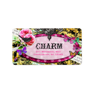 GC Whimsical Vintage Charm Pink Bee Label