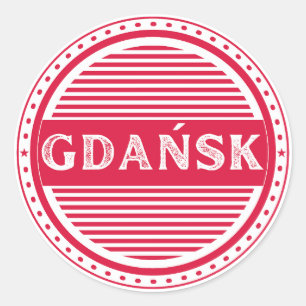 Gdansk City Pride Emblem – Polish Identity Classic Round Sticker