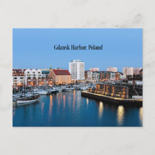 Gdansk Harbour, Poland Postcard