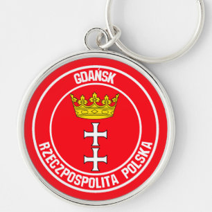 Gdańsk Round Emblem Key Ring