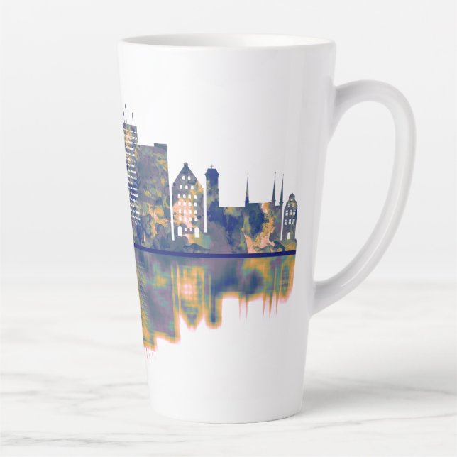 Gdansk Skyline Latte Mug (Right)